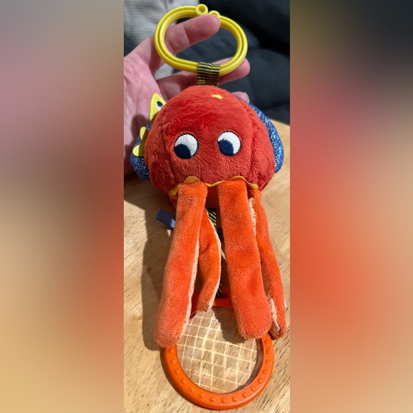 Moulin Roty Les Aventures De Paulie Activity Cuttlefish Orange Jellyfish Plush - Picture 3 of 9